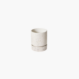 Planter White Black Specks w Tray