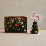 Green Xmas Tree Place Card Holder