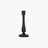 Carved Wood Taper Holder Black, 3 Sizes