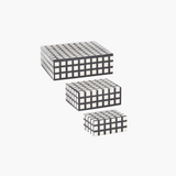 Black+Cream Checkerboard Nesting Boxes