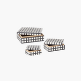 Black+Cream Checkerboard Nesting Boxes