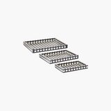 Black+Cream Checkerboard Nesting Trays