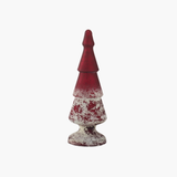 Red + White Glass Tree