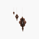 Honeycomb Brown Finial Ornament