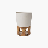 Planter Wooden Cutout Bowl Stand