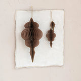 Honeycomb Brown Finial Ornament