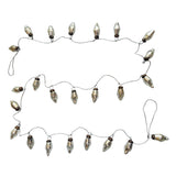 Recycled Mercury Glass Ornament Garland with Silver Cord