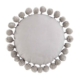 Pillow Round PomPom - Grey