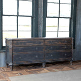 Distressed Black Credenza