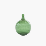 Vintage Green Glass Bottle - 13"