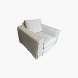 Peninsula Slipcovered Swivel Sofa Chair