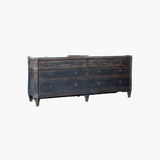 Distressed Black Credenza