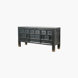 Antique Black Distressed Sideboard