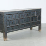 Antique Black Distressed Sideboard