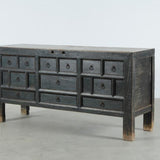 Antique Black Distressed Sideboard