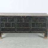 Antique Black Distressed Sideboard