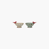 Fluted Bowl w/ Bird