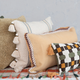 Lumbar Pillow w/ Crocheted Edge