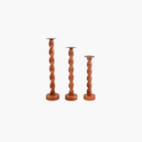 Twisted Wood Candle Holder
