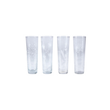 8 oz. Drinking Glass w/ Etched Botanicals, 4 Styles