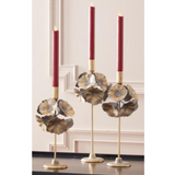Gold Lotus Leaf Taperholder