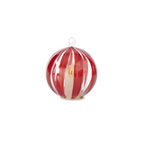 Red Stripe LED Candle Ornament