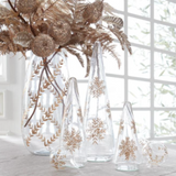 Glass Tree w Gold Snowflake