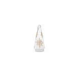 Glass Tree w Gold Snowflake