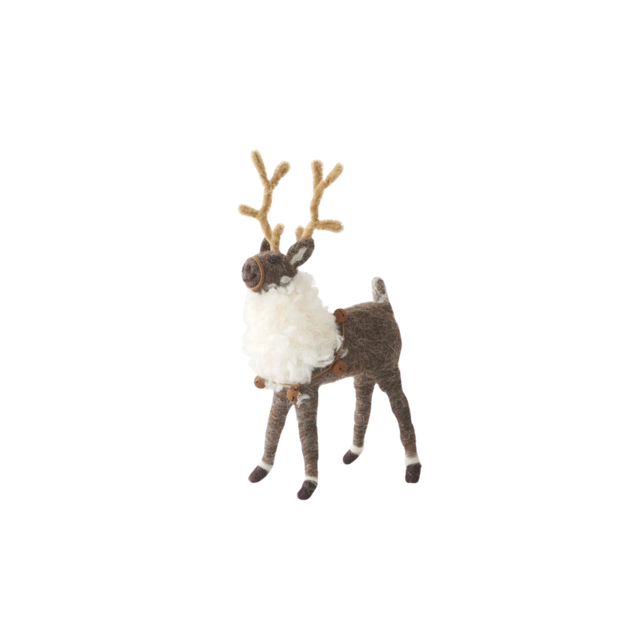 Wool Reindeer w/ Bells