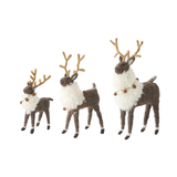 Wool Reindeer w/ Bells