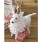 Wool Deer w Stick Antlers