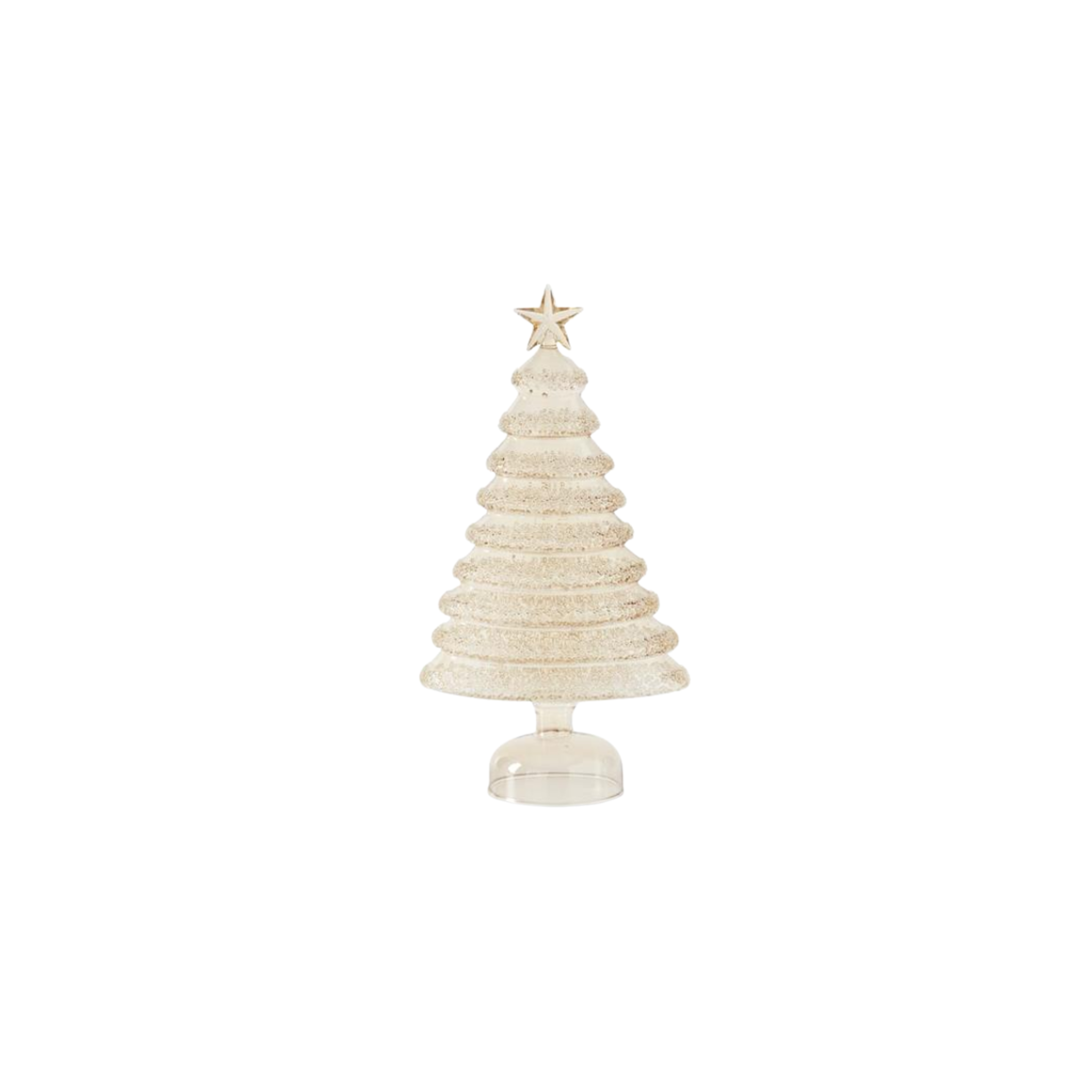 Gold Iced Glass Christmas Tree