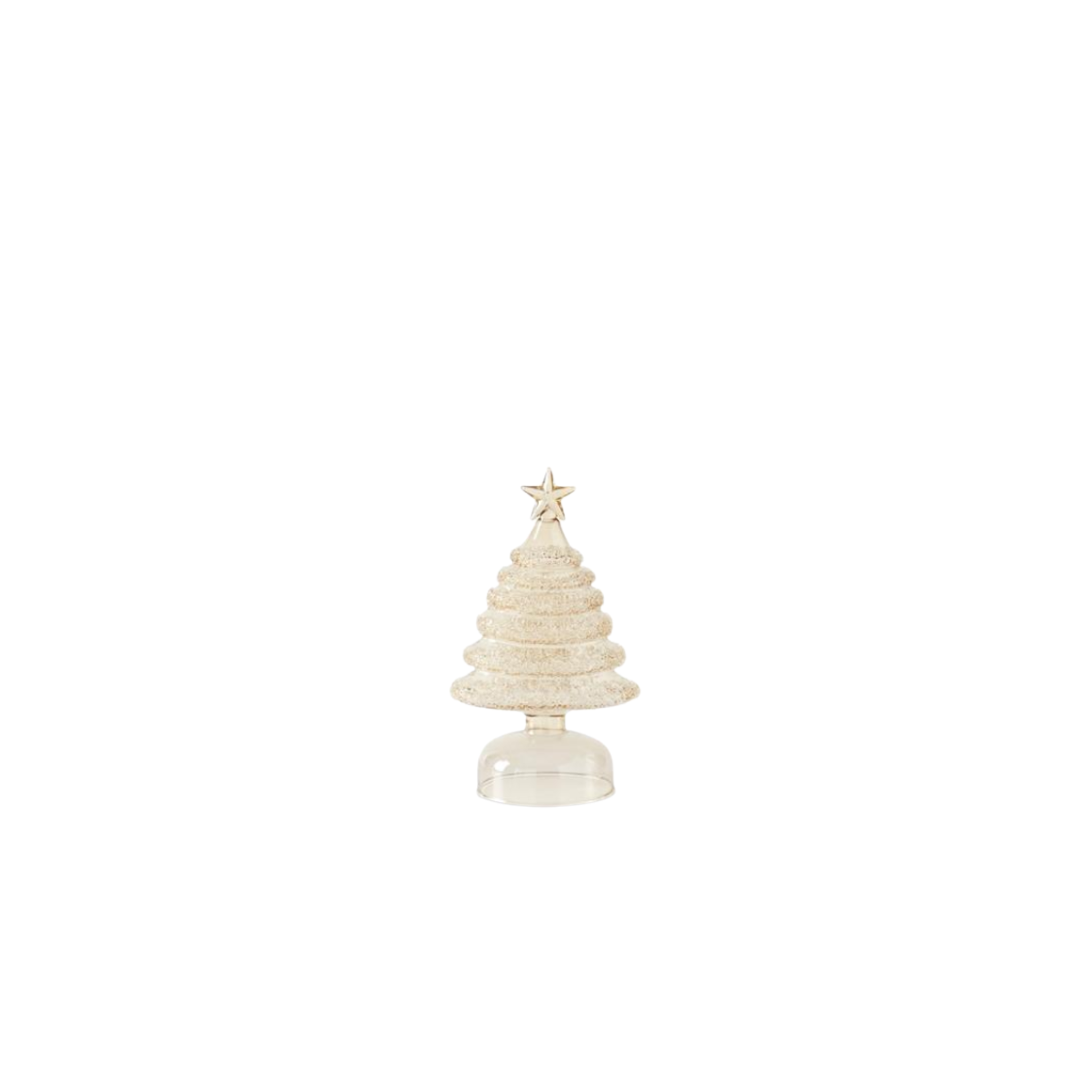 Gold Iced Glass Christmas Tree