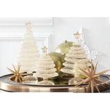 Gold Iced Glass Christmas Tree