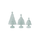 Sage Iced Glass Christmas Tree