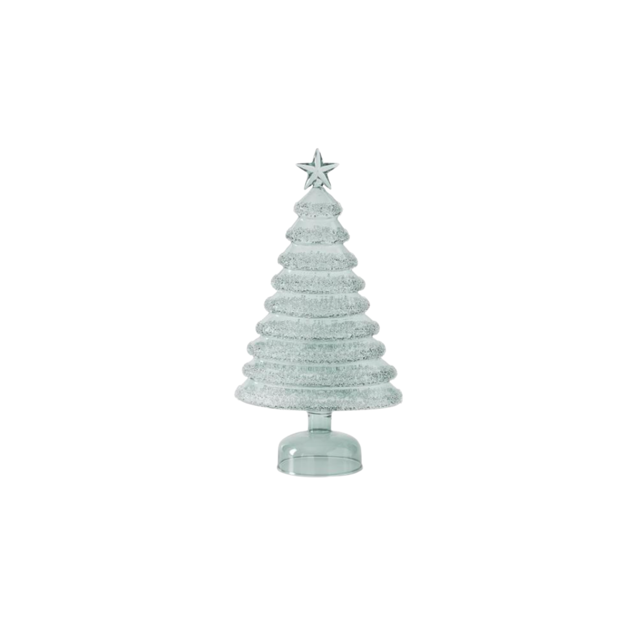 Sage Iced Glass Christmas Tree