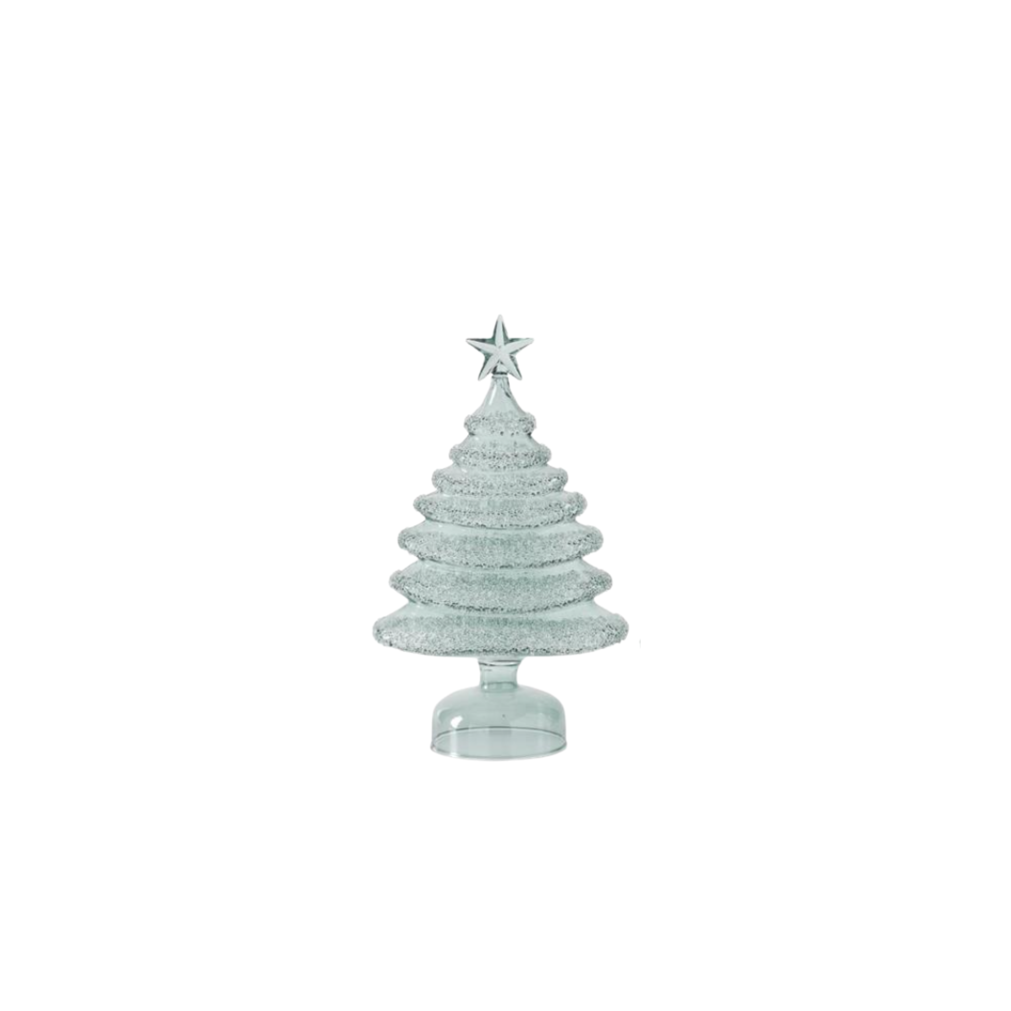 Sage Iced Glass Christmas Tree