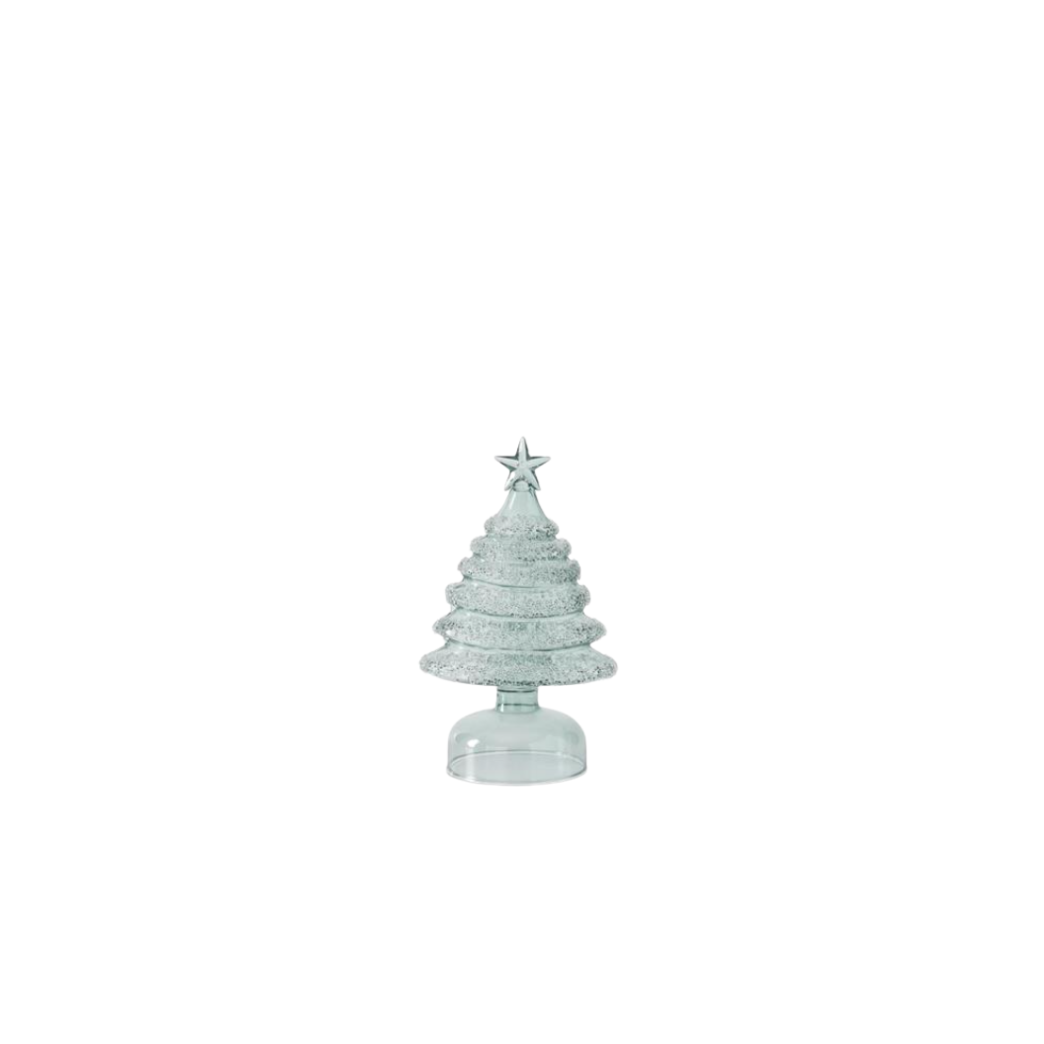 Sage Iced Glass Christmas Tree