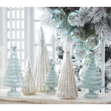 Sage Iced Glass Christmas Tree