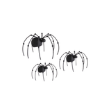 Glitter Black Metal Spiders