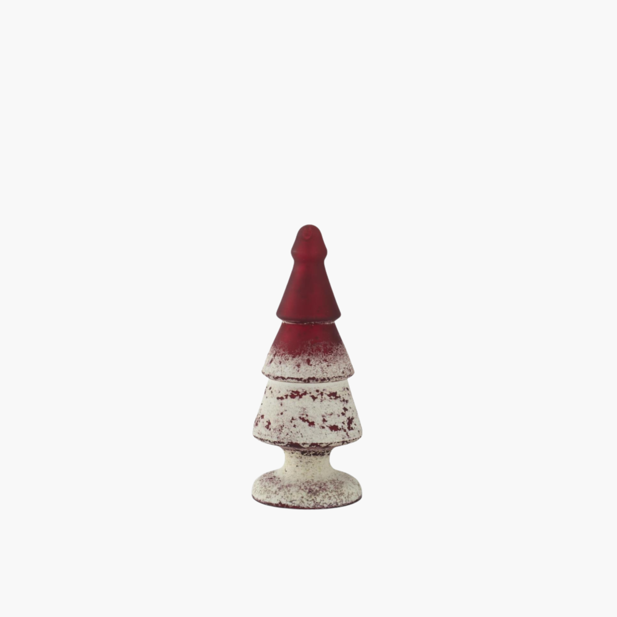 Red + White Glass Tree