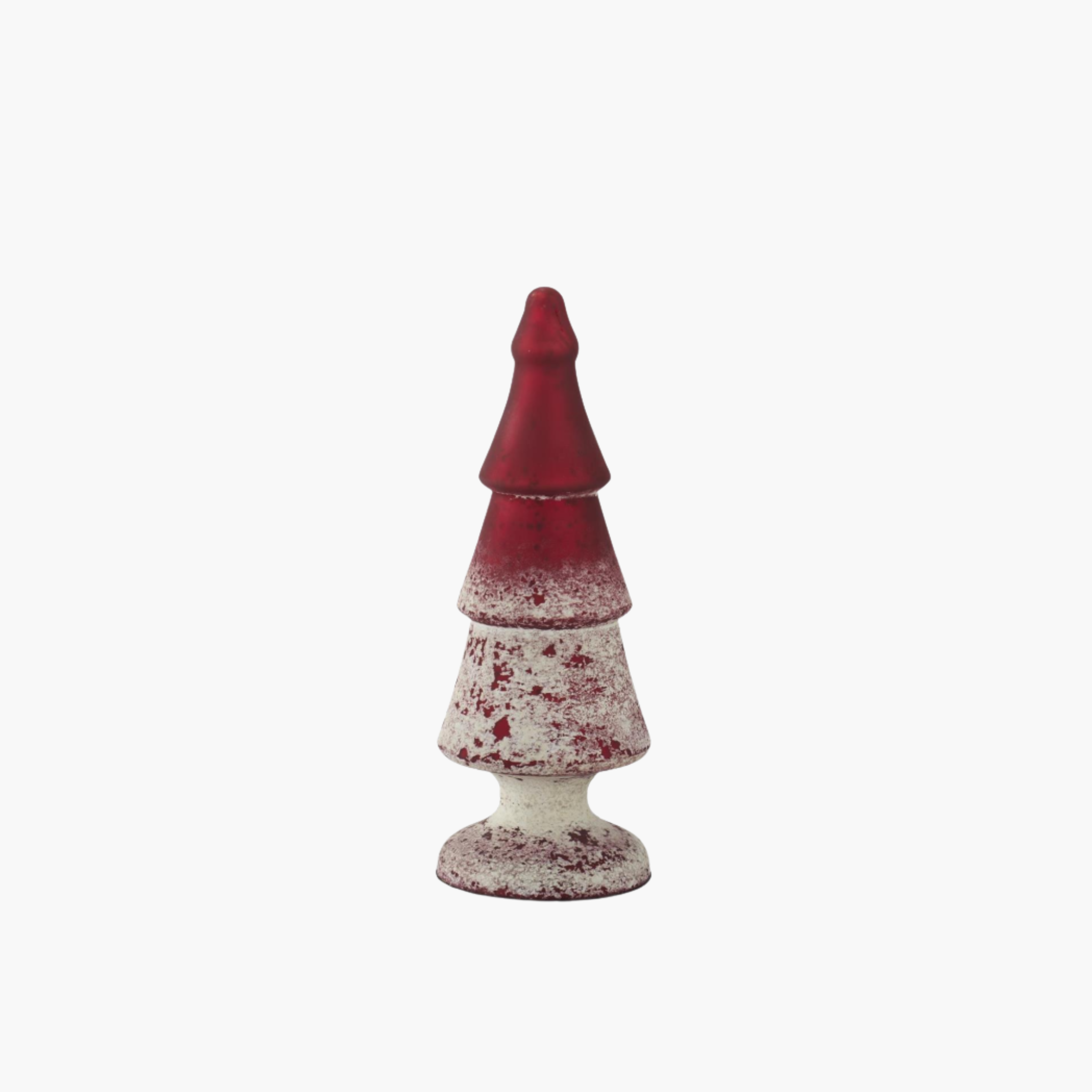 Red + White Glass Tree