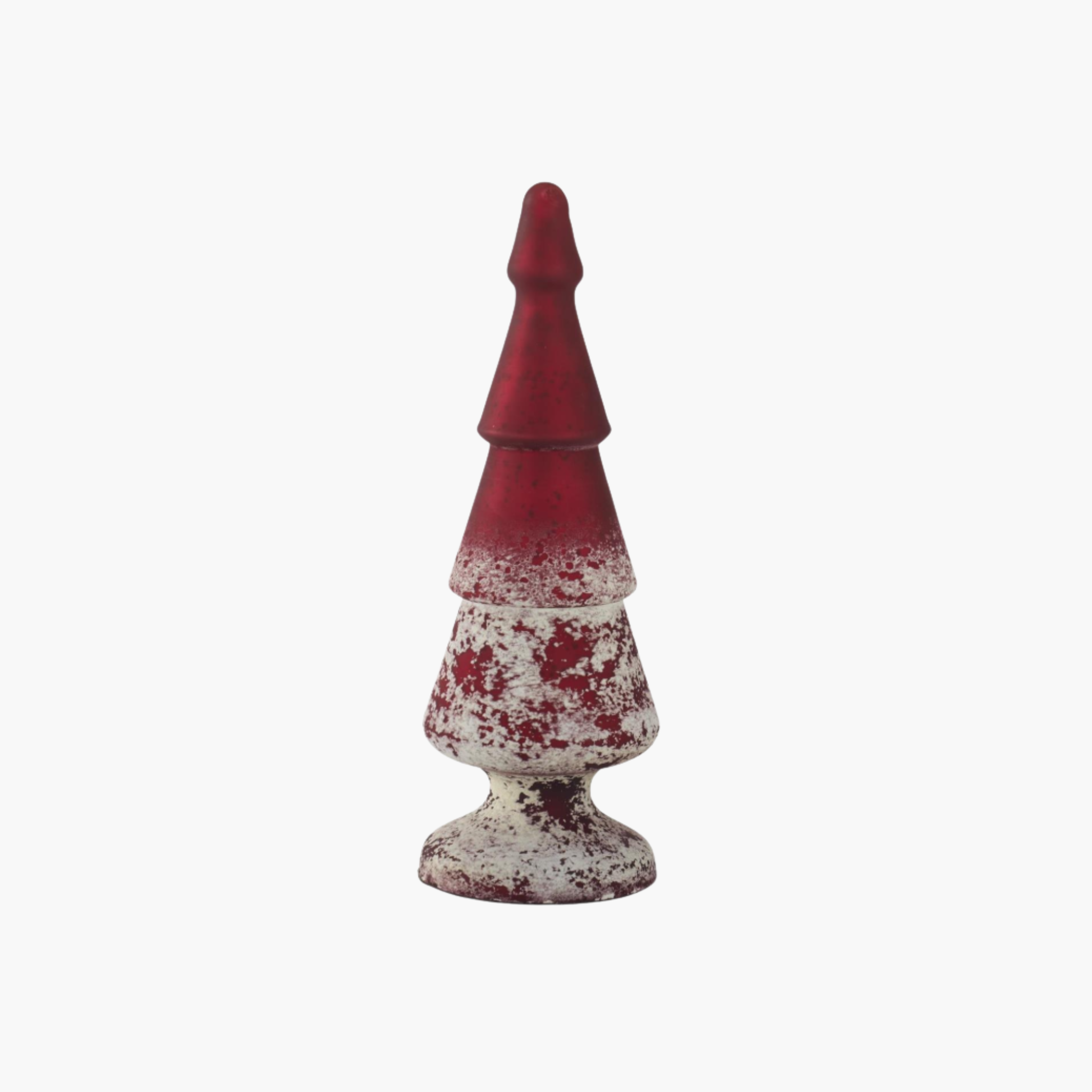 Red + White Glass Tree