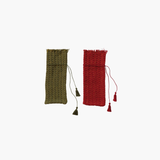 Wine Bag w/ Metallic Gold Thread & Tassels