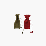 Wine Bag w/ Metallic Gold Thread & Tassels
