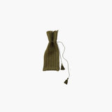 Wine Bag w/ Metallic Gold Thread & Tassels