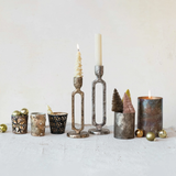 Votive Holder w/ Tree Cut-Outs
