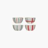 Red, Aqua & Cream Bowl