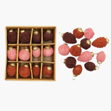 Flocked Glass Ornaments