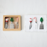 Cheese Knives w Xmas Handles